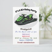 Invitation Illustration Jet ski (Debout devant)