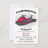 Invitation Illustration Jet ski (Devant)