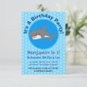 Invitation Illustration joyeuse du grand requin blanc (Debout devant)