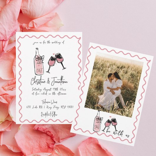 Invitation Illustration lunaire | Mariage rétro