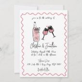 Invitation Illustration lunaire | Mariage rétro (Devant)