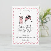 Invitation Illustration lunaire | Mariage rétro (Debout devant)