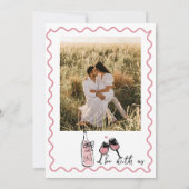 Invitation Illustration lunaire | Mariage rétro (Dos)