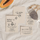 Invitation Illustration manuscrite Cake Quirky Suite Mariage