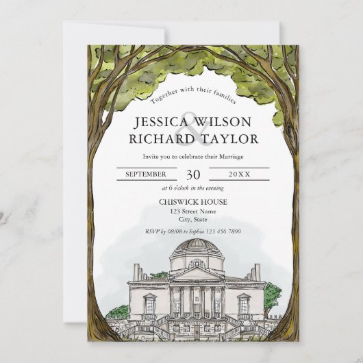 Invitation Illustration Mariage Invit (Devant)