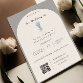 Invitation Illustration mignonne avec le Mariage RSVP du code