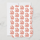 Invitation Illustration moderne du Doodle de Coral Reef (Dos)