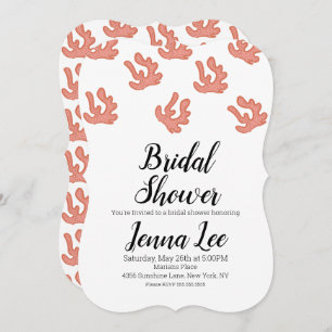 Invitation Illustration moderne du Doodle de Coral Reef