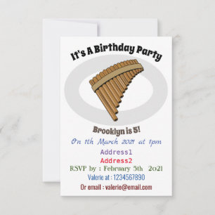 Invitation Illustration Pan flûte / panpipes