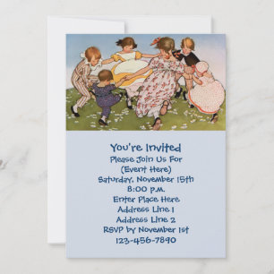 Invitation Illustration pour enfants mignon parti