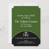 Invitation Illustration rétro jardiniers Arbre Famille Réunio (Dos)