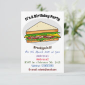 Invitation Illustration Sandwich (Debout devant)