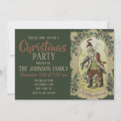 Invitation Illustration Santa Claus Vintage (Devant)