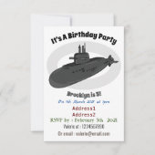 Invitation Illustration sous-marine (Devant)