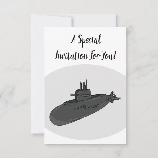 Invitation Illustration sous-marine (Dos)