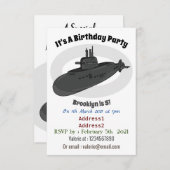 Invitation Illustration sous-marine (Devant / Derrière)