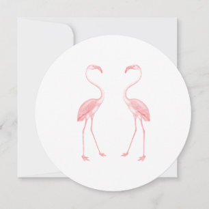 Invitation Illustration Symétrique de Flamant Moderne