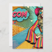 Invitation Illustration tendance dans le style pop art rétro (Dos)