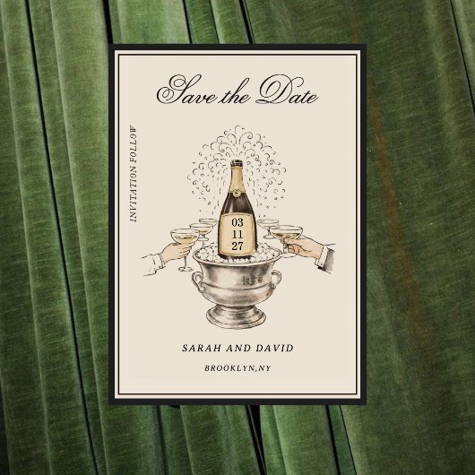 Invitation Illustration Vintage Classique