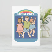 Invitation Illustration Vintage de ma 1re Rave (Debout devant)