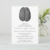 Invitation Illustration Vintage du cerveau humain (Debout devant)