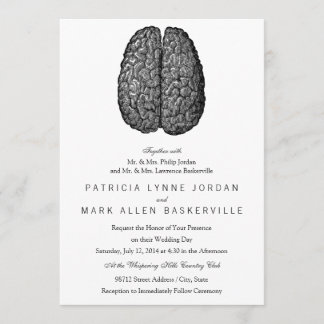Invitation Illustration Vintage du cerveau humain
