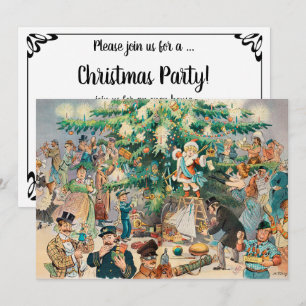 Invitation Illustration vintage L'Arbre de Noël de Puck, 1902
