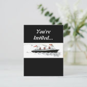 Invitation Illustration Vintage Simple Ship (Debout devant)