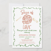 Invitation Illustration Whimsical Slice Of Love Fête des mari (Devant)