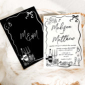 Invitation Illustrations à la main Doodles Mariage