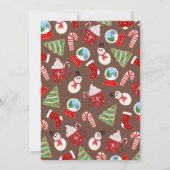 Invitation Illustrations de cacao chaud et de biscuits Noël (Dos)