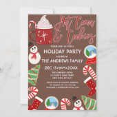 Invitation Illustrations de Noël et de Cookies (Devant)
