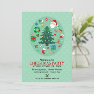 Invitation Illustrations de Noël Fête de fin d'année