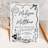 Invitation Illustrations dessinées à la main Doodles Wedding 
