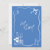 Invitation Illustrations dessinées à la main Mariage Doodles (Dos)