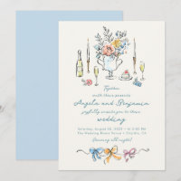 Illustrations dessinées à la main Mariage fantaisi