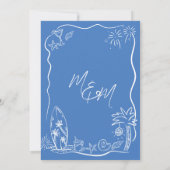 Invitation Illustrations Doodles dessinés à la main Mariage d (Dos)