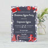 Invitation Illustrations Festives Simple Cute à bureau Noël (Debout devant)