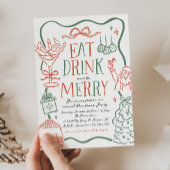 Invitation illustrative de fête de Noël