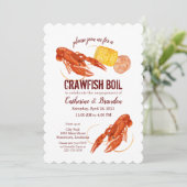 Invitation illustrée pour un Boil de écrevisses (Debout devant)