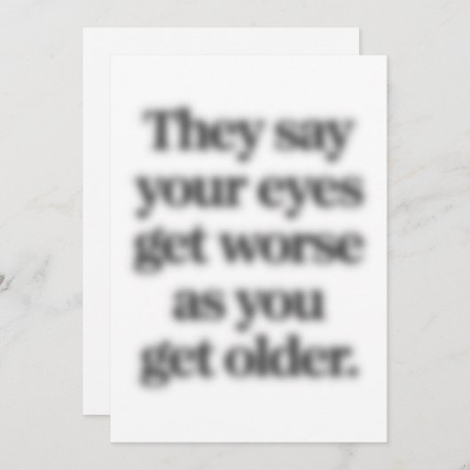 Invitation Ils Disent Que Vos Yeux S'Aggravent Alors Que Vous (Devant / Derrière)