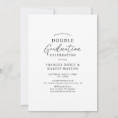Invitation Ils l'ont fait ! Fête de double remise de diplômes (Dos)