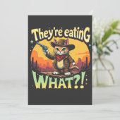 Invitation Ils mangent quoi Trump élection chat cowboy  (Debout devant)