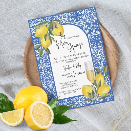 Invitation Ils Ont Trouvé Principal Squeeze Lemon & Tile Fian