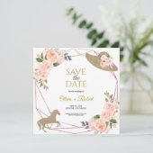 Invitation Ils partent pour le thème de mariage Derby Theme S (Debout devant)