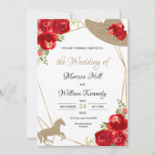 Invitation Ils sont partis à l'Altar Horse Race Wedding showe (Devant)