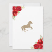 Invitation Ils sont partis à l'Altar Horse Race Wedding showe (Dos)