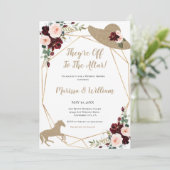 Invitation Ils sont partis à l'Altar Horse Race Wedding showe (Debout devant)