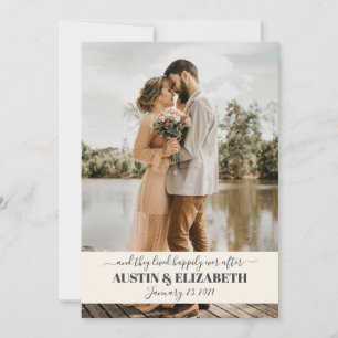 Invitation Ils vécurent heureux après le mariage, merci