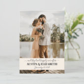 Invitation Ils vécurent heureux et eurent beaucoup de gratitu (Debout devant)